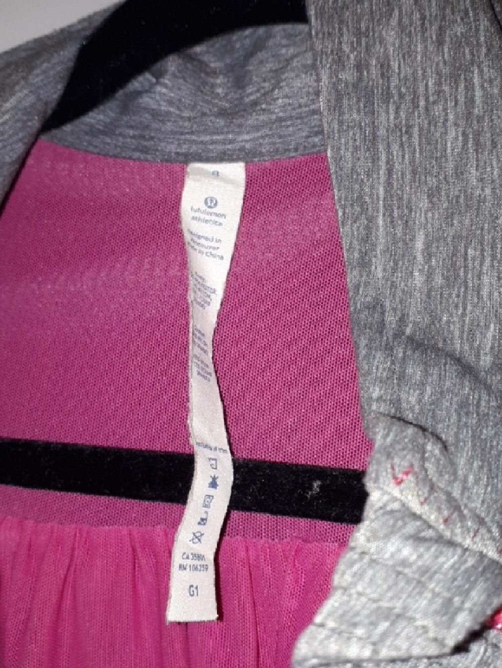 lululemon athletica Heather Gray Jacket with Pink Zipper - Picture 8 of 10
